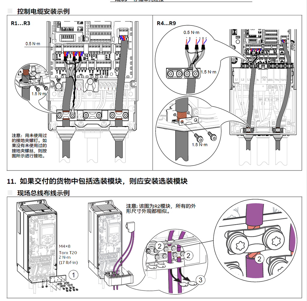 ABB ACS880-01变频器过流故障调整参数列表，正反转，接线，控制盘使用